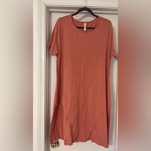 Peach tshirt dress